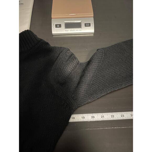 RED Valentino Sweater Womens 44 Black Wool Belted Button Front Long Cardigan - Picture 6 of 9